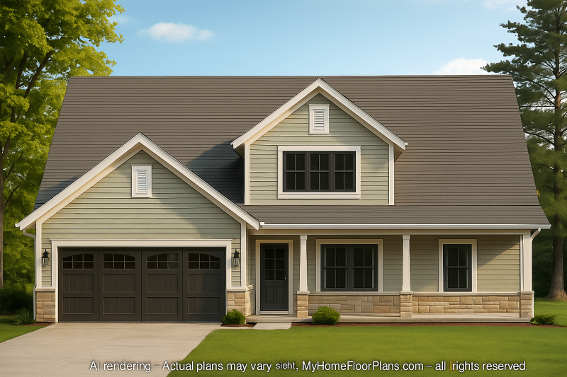 Beautiful 2-Story House Plan with Vaulted Ceilings & Bonus Room