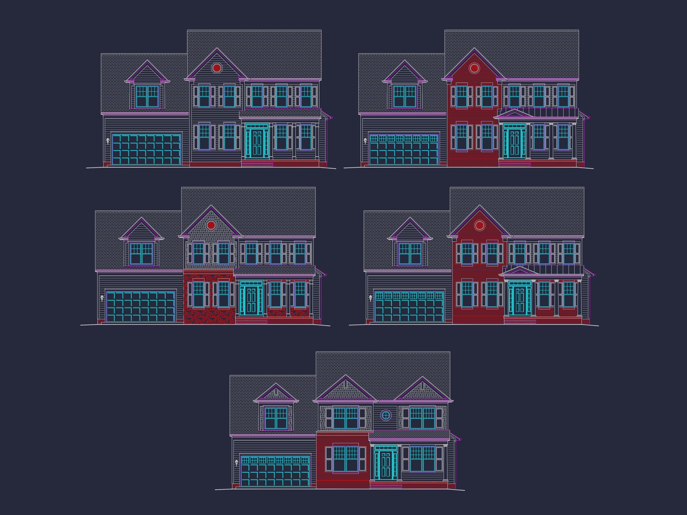 Beautiful 4-Bedroom Home Plan with CAD Designs & 2-Car Garage