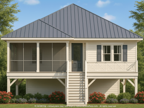 Beautiful Beach House Plan with Open Layout & Coastal Charm