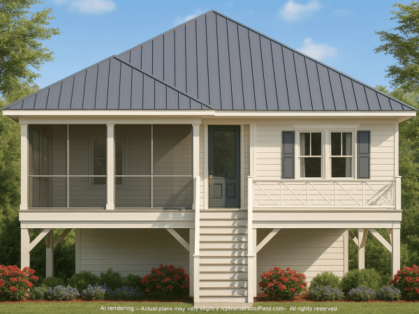 Beautiful Beach House Plan with Open Layout & Coastal Charm