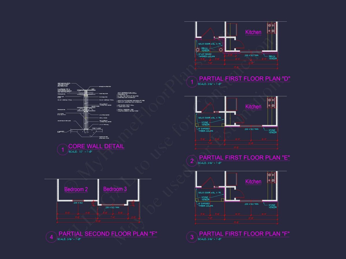 Beautiful CAD Home Plan with 3 Beds, 2.5 Baths, and Open Design