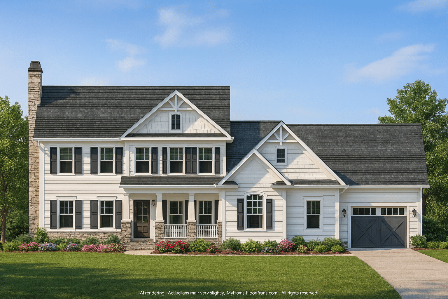 Beautiful Craftsman Floor Plan with Bonus Room and Workshop