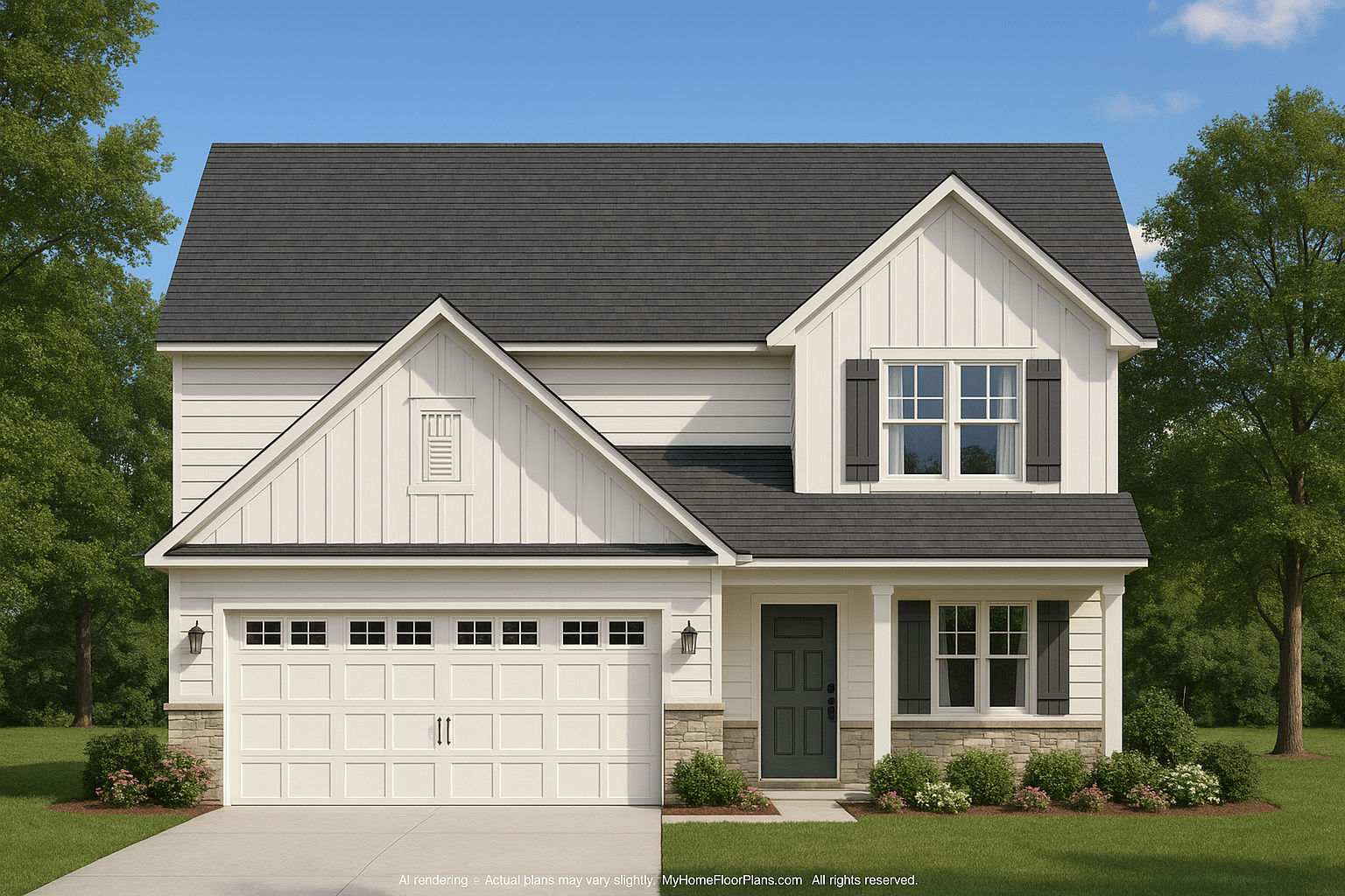 Beautiful Craftsman Home Plan with 3 Beds & 2 Floors