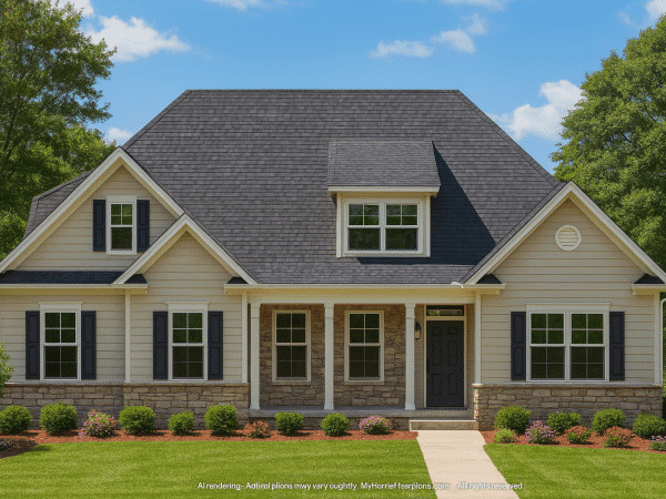 Beautiful Home Plan with CAD Blueprint and Stunning Designs