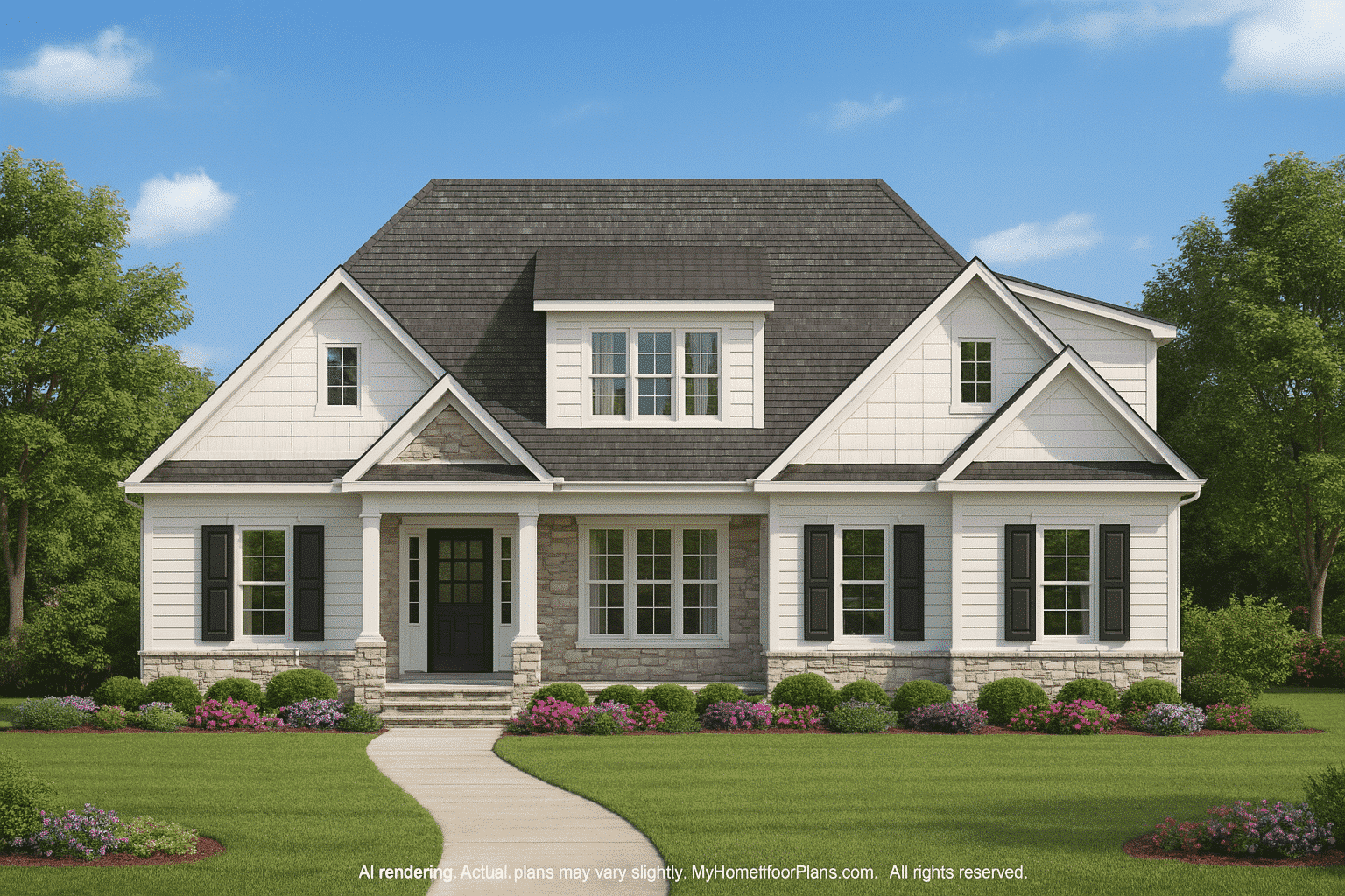 Beautiful Home Plan with Detailed Blueprint & CAD Designs