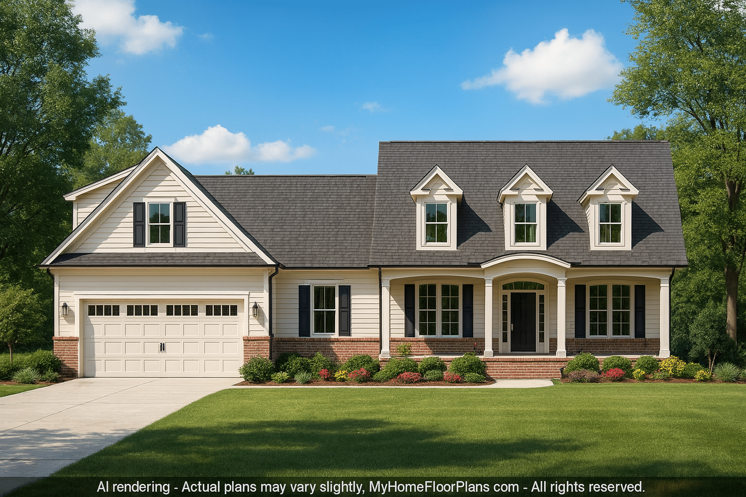 Beautiful House Plan with Spacious Floor Design and CAD Blueprint