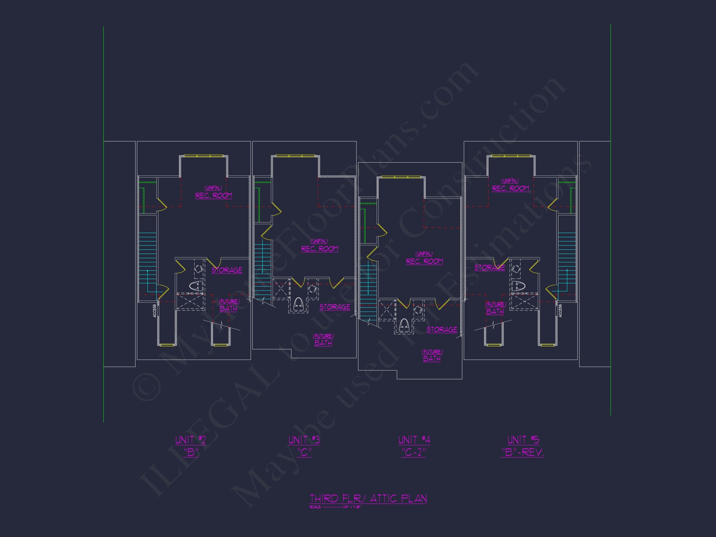 Beautiful Multi-Unit House Plan with CAD Blueprints & Traditional Design