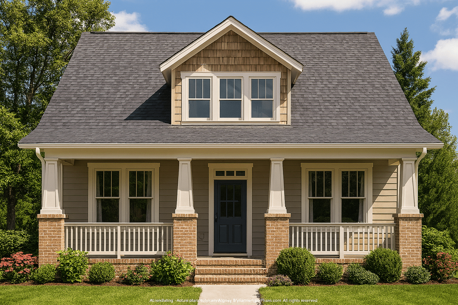 Charming 1-Story Craftsman House Plan with Open Layout