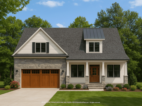 Charming 1-Story Craftsman House Plan with Vaulted Ceilings & Open Layout