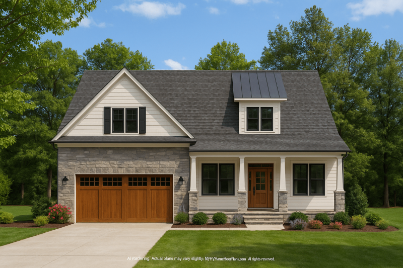Charming 1-Story Craftsman House Plan with Vaulted Ceilings & Open Layout