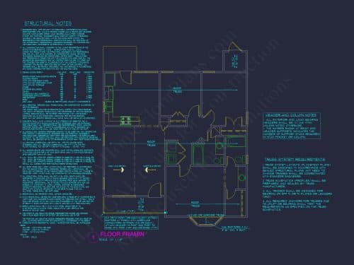 Charming 1-Story House Plan with 3 Bedrooms and Efficient CAD Designs