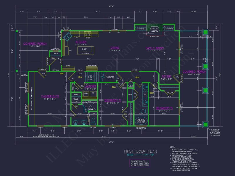 Charming 1.5-Story Craftsman House Plan with 2 Bedrooms & CAD Files