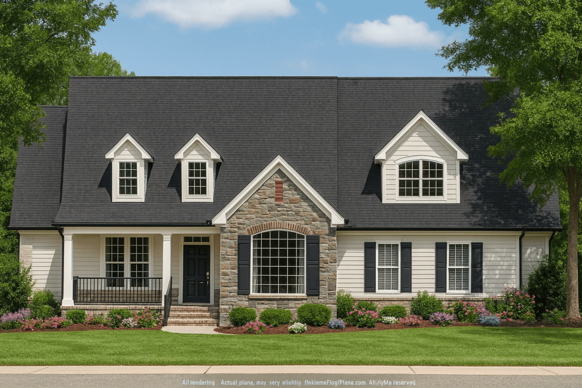 Charming 1.5-Story House Plan with Traditional Craftsman Design