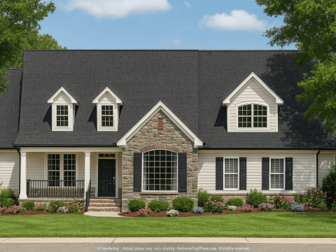 Charming 1.5-Story House Plan with Traditional Craftsman Design