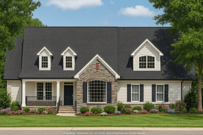 Charming 1.5-Story House Plan with Traditional Craftsman Design