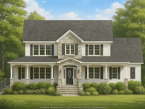 Charming 1.5-Story House Plan with Traditional Design