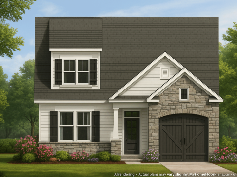 Charming 2-Story Craftsman House Plan with Narrow-Lot Footprint