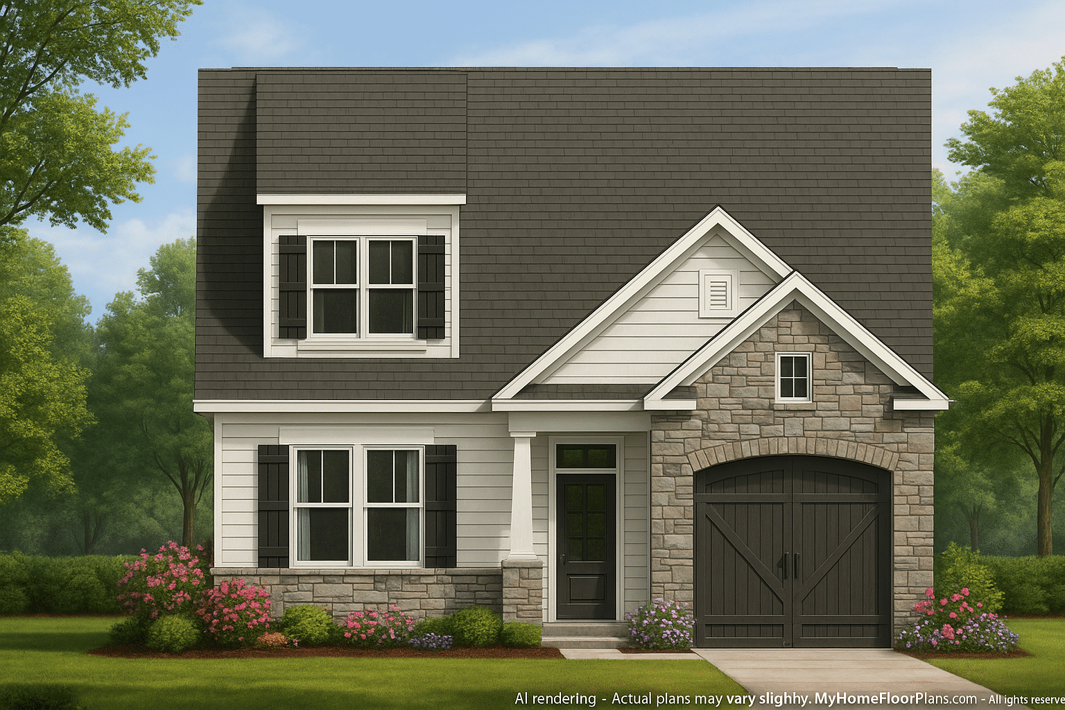 Charming 2-Story Craftsman House Plan with Narrow-Lot Footprint