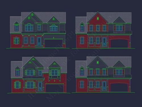 Charming 2-Story House Plan with Classic Suburban Style