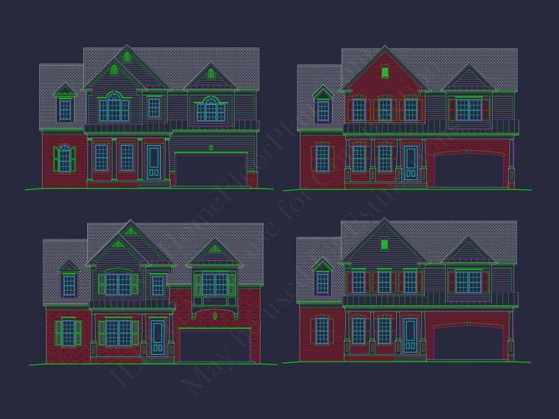 Charming 2-Story House Plan with Classic Suburban Style