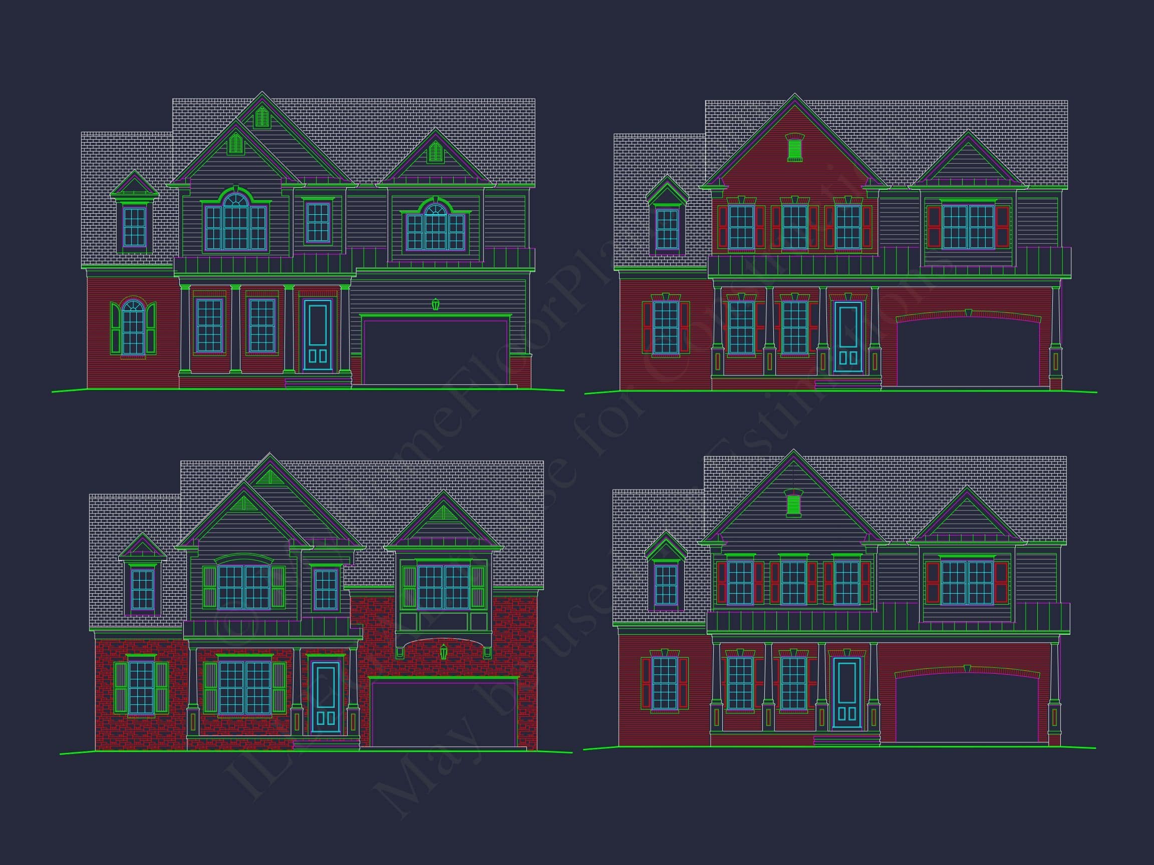 Charming 2-Story House Plan with Classic Suburban Style
