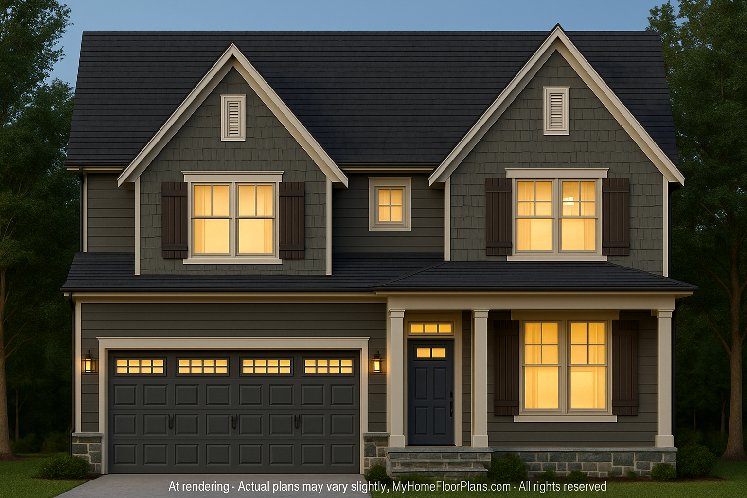 Charming 2-Story Home Plan with CAD Designs and Blueprints