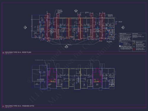 Charming 2-Story 6-Unit Townhome Plan with Craftsman Style & Efficient Layout