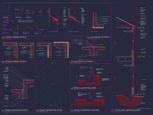 Charming 2-Story 6-Unit Townhome Plan with Craftsman Style & Efficient Layout