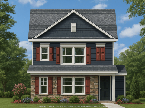 Charming 2-Story Home Plan with Craftsman Style and Unique Features