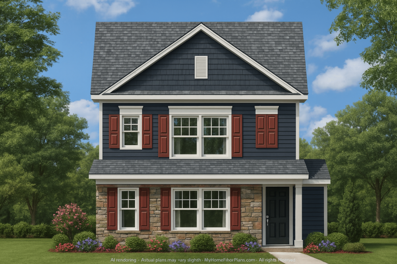 Charming 2-Story Home Plan with Craftsman Style and Unique Features