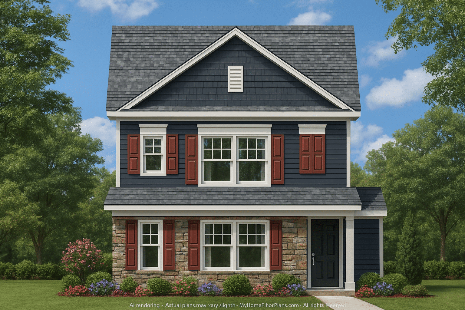 Charming 2-Story Home Plan with Craftsman Style and Unique Features