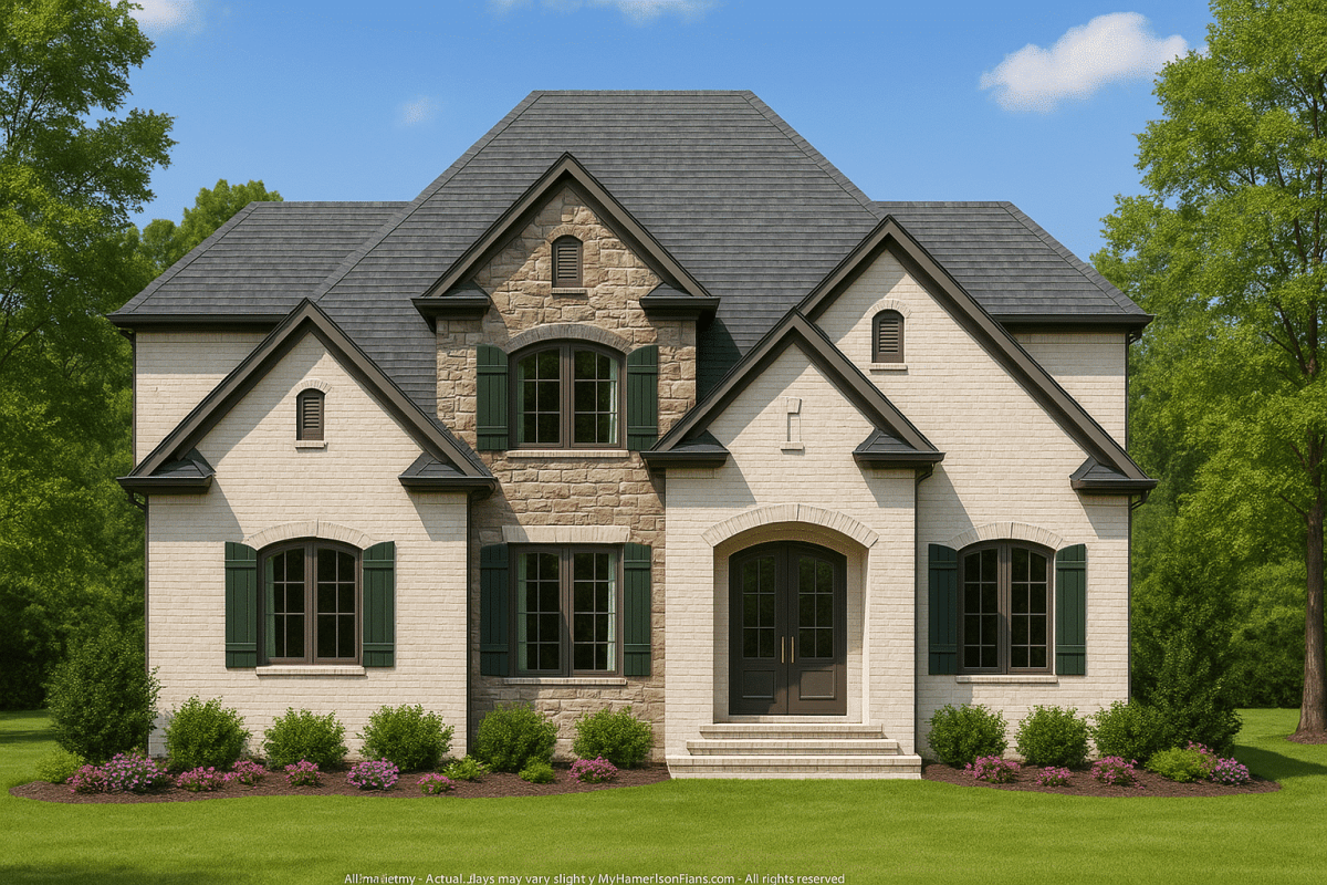 Charming 2-Story House Plan with Brick Exterior & Courtyard Living