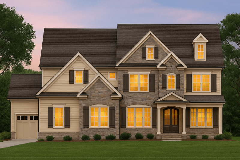 Charming 2.5 Story Home Design with Spacious Floor Plan and CAD Blueprint