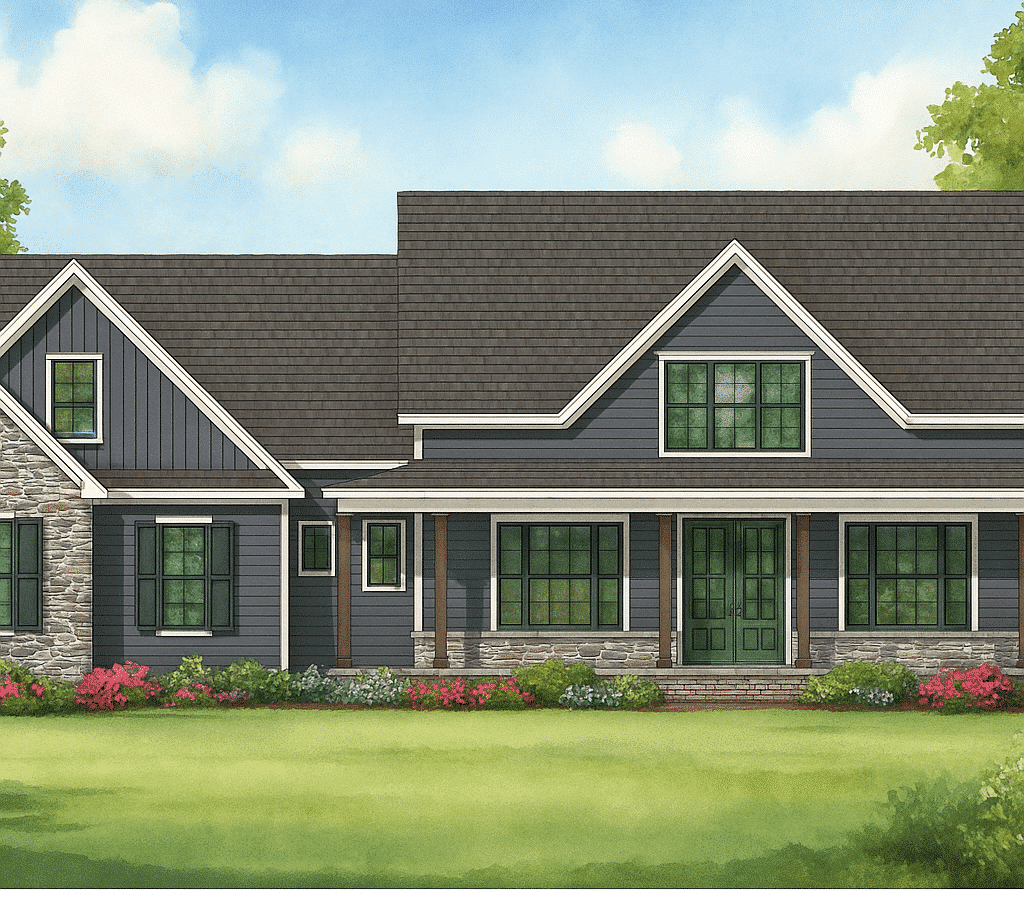 Charming 2,563 SF House Plan with Craftsman Style and Architectural Blueprints
