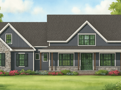 Charming 2,563 SF House Plan with Craftsman Style and Architectural Blueprints