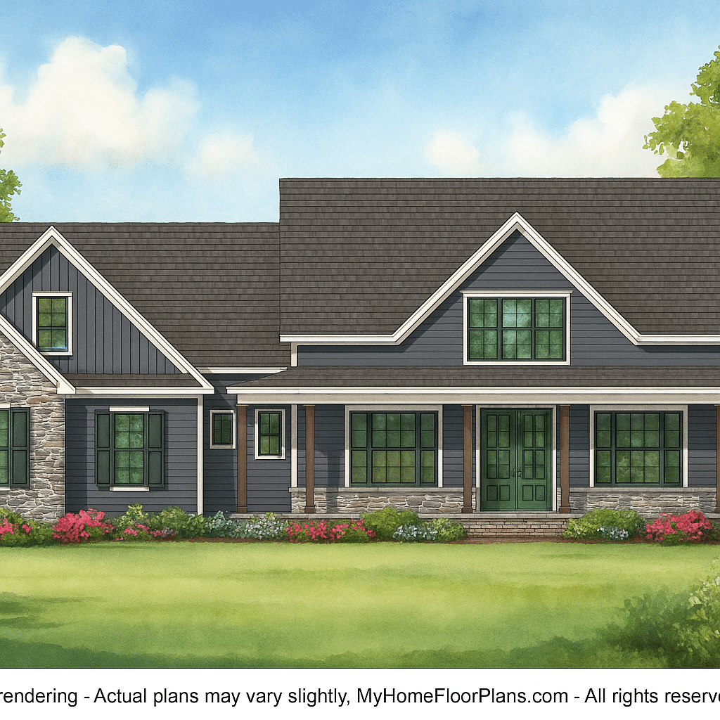 Charming 2,563 SF House Plan with Craftsman Style and Architectural Blueprints