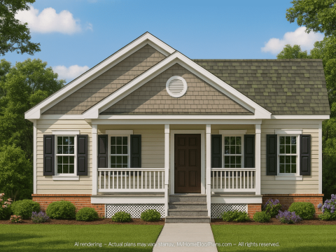 Charming 4-Bedroom Craftsman House Plan with Cozy Layout