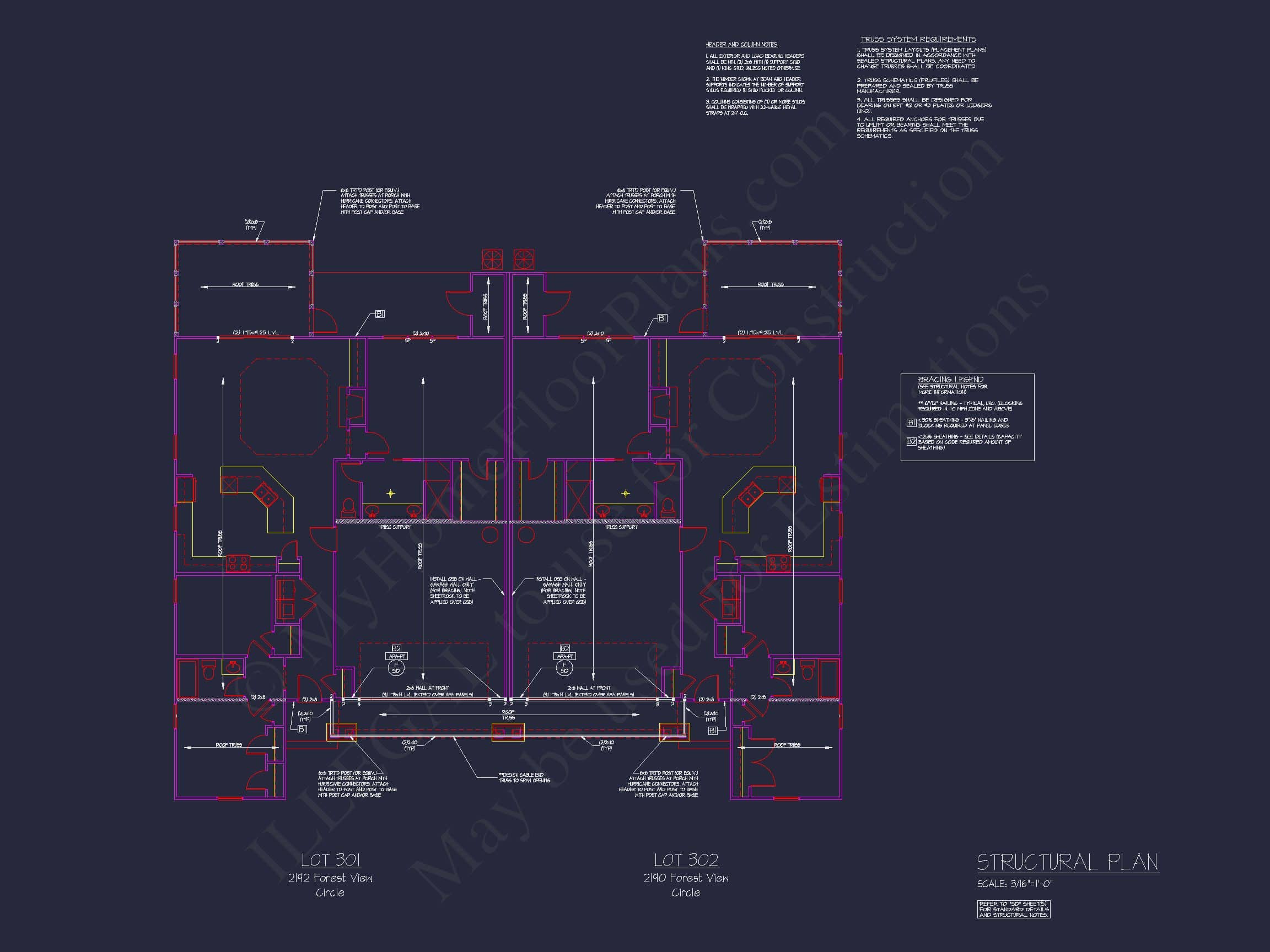 Charming Craftsman Duplex House Plan with Smart Single-Level Layout (53)