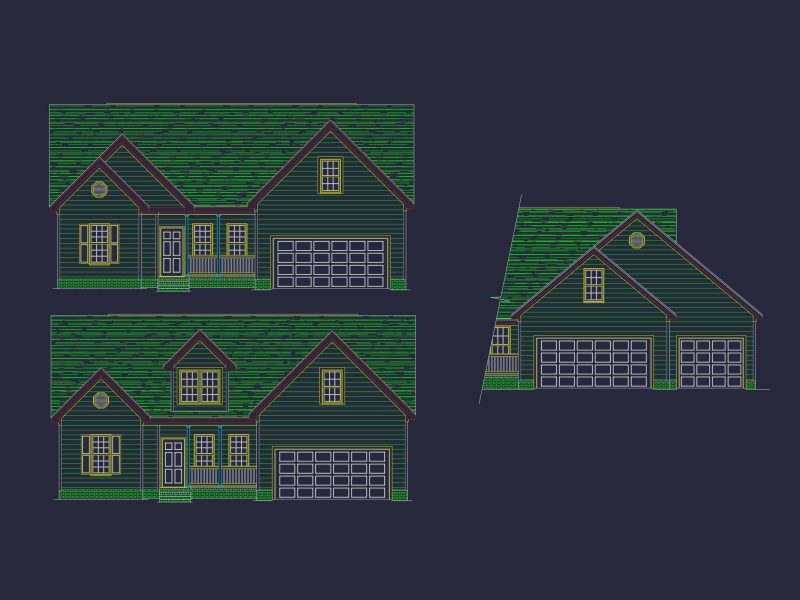 Charming-Home-Plan-Blueprint-Design-with-1.5-Floors-Garage