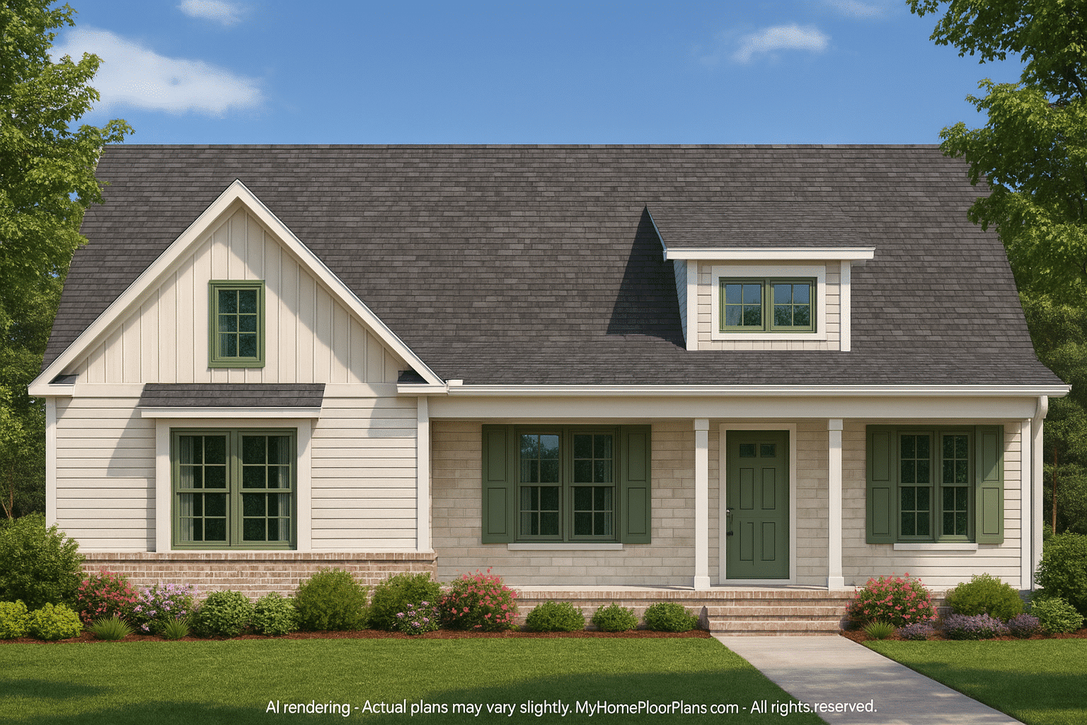 Charming Home Plan with Open Floor Design and Craftsman Touches