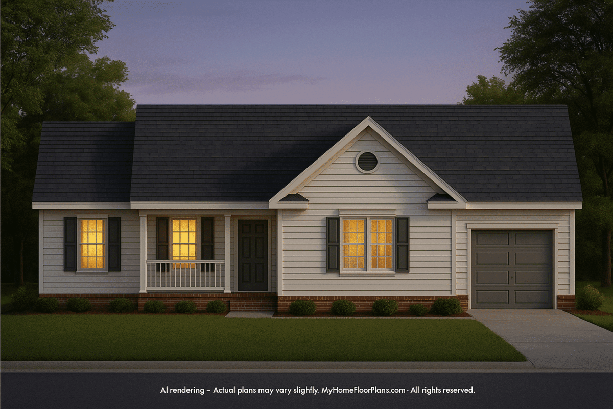 Make the house realistic, landscape orientation, and display entire house. Do not cut off right or left side of house!