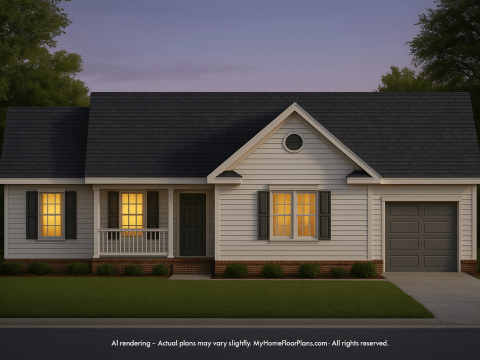 Make the house realistic, landscape orientation, and display entire house. Do not cut off right or left side of house!