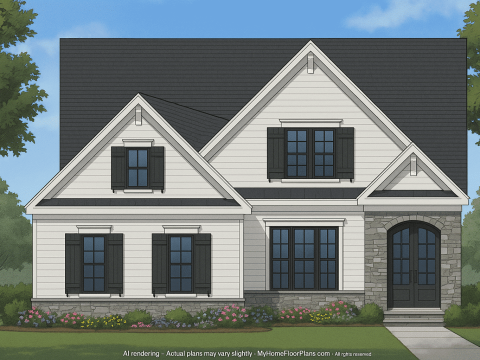 IMPORTANT Make the house as realistic as possible, landscape orientation, and display entire house. Do not cut off right or left side of house!