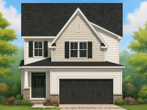 IMPORTANT Make the house as realistic as possible, landscape orientation, and display entire house. Do not cut off right or left side of house!