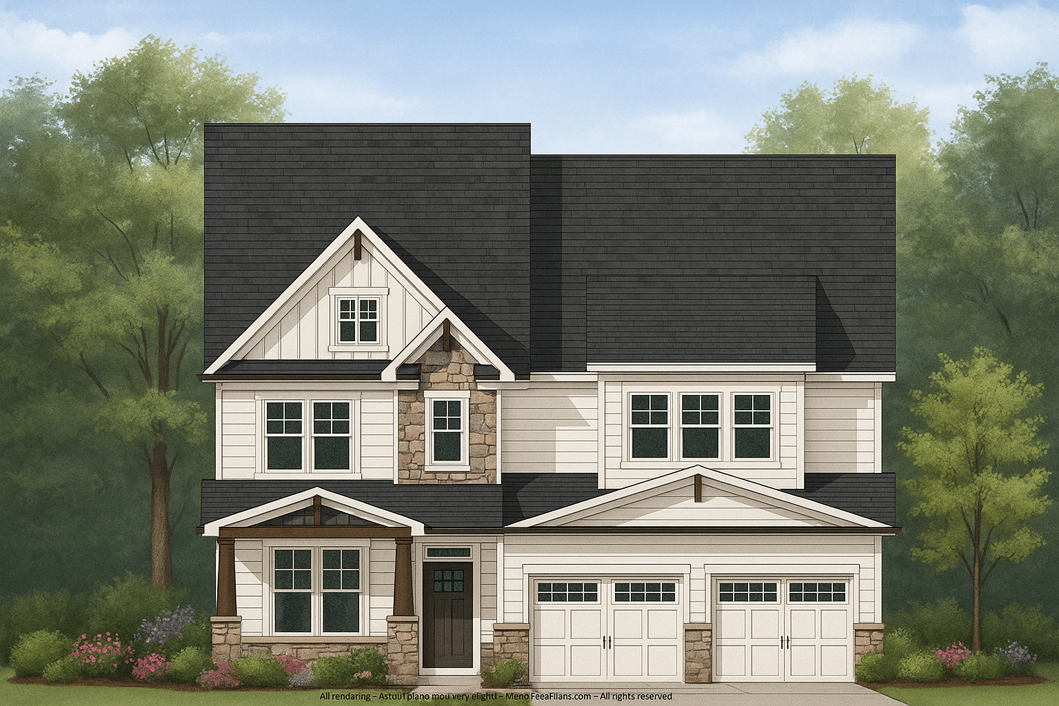IMPORTANT Make the house as realistic as possible, landscape orientation, and display entire house. Do not cut off right or left side of house!