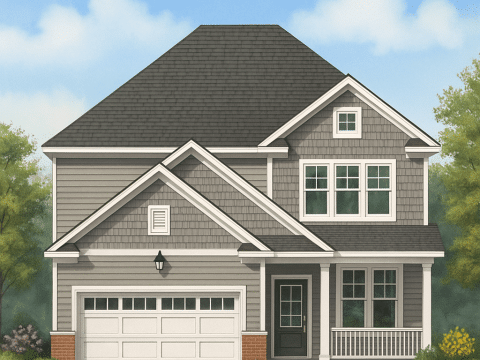 IMPORTANT Make the house as realistic as possible, landscape orientation, and display entire house. Do not cut off right or left side of house!