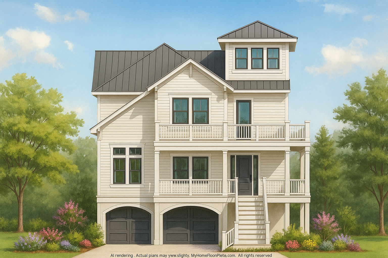 IMPORTANT Make the house as realistic as possible, landscape orientation, and display entire house. Do not cut off right or left side of house!