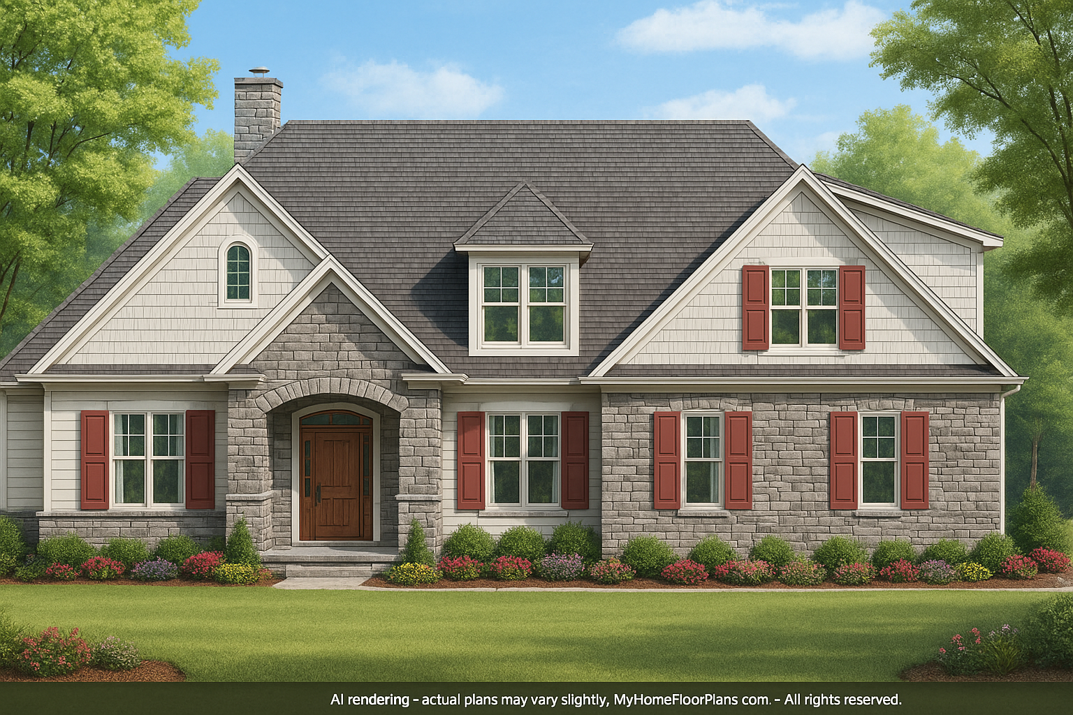 IMPORTANT Make the house as realistic as possible, landscape orientation, and display entire house. Do not cut off right or left side of house!