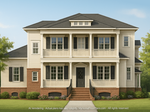 IMPORTANT Make the house as realistic as possible, landscape orientation, and display entire house. Do not cut off right or left side of house!