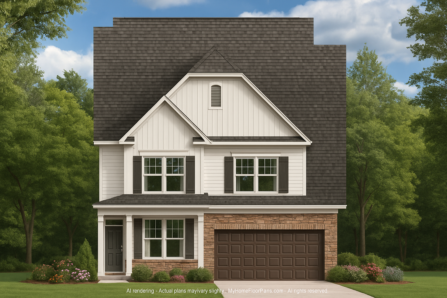 IMPORTANT Make the house as realistic as possible, landscape orientation, and display entire house. Do not cut off right or left side of house!